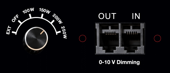 250W controls