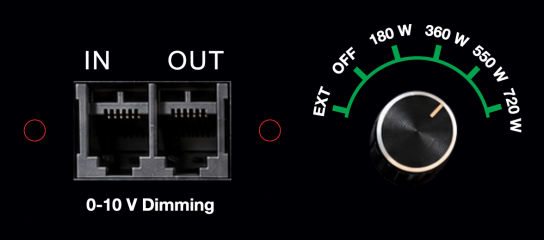 720W controls